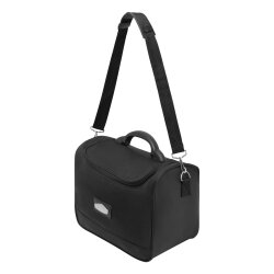 Kulturbeutel Damen und Herren, 11L Kosmetiktasche aus 600D Polyester, Gurt verstellbar, schwarz, Schminktasche oder Kameratasche ca. 35 x 22 x 28 cm