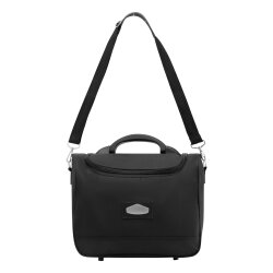 Kulturbeutel Damen und Herren, 11L Kosmetiktasche aus 600D Polyester, Gurt verstellbar, schwarz, Schminktasche oder Kameratasche ca. 35 x 22 x 28 cm