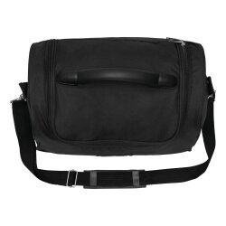 Kulturbeutel Damen und Herren, 11L Kosmetiktasche aus 600D Polyester, Gurt verstellbar, schwarz, Schminktasche oder Kameratasche ca. 35 x 22 x 28 cm