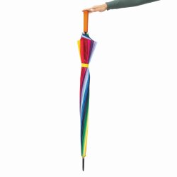 Regenschirm bunt Stockschirm 2 Personen Regenschirm Ø131cm Golfschirm Regenbogen