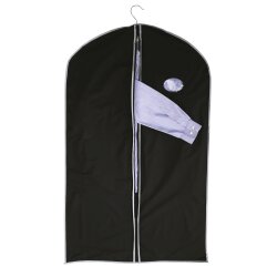 1 x Kleider Sack für Anzüge – 100x60cm – Schwarz – Sichtfenster und Reißverschluss – Anzugtasche & Kleiderschutzhülle