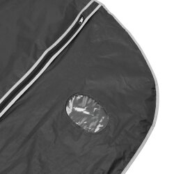 1 x Kleider Sack für Anzüge – 100x60cm – Schwarz – Sichtfenster und Reißverschluss – Anzugtasche & Kleiderschutzhülle