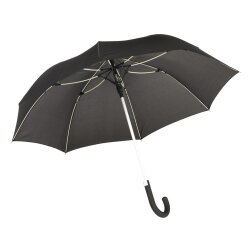 Windfester Regenschirm mit Polyester-Bespannung – Robuster Stockschirm mit 103 cm Durchmesser, 59 cm Speichenlänge und praktischem Knopfdruck-Öffnungsmechanismus!