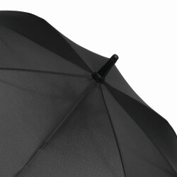 Regenschirm stylisch schwarz und gelb : Leichter Stockschirm mit 103 cm Durchmesser, Polyester-Bespannung, stabilen Fiberglas-Speichen und praktischem Knopfdruck-Öffnungsmechanismus