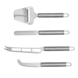 Käseschneider 4 teilig Käsehobel Käsemesser Käse Messer silber Set Edelstahl