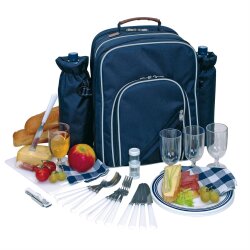 AS Fahrradtasche Picknick 4 Personen Rucksack Geschirr...