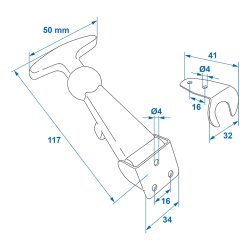 4 x Haubenhalter Gummi 115mm Haubenspanner Radlader Haubengummi Traktor LKW