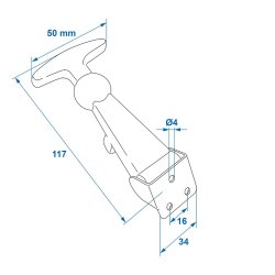 4 x Motorhaubenhalter aus Gummi für Traktoren, Lkw & Radlader – Haubenhalter inkl. verzinktem Stahl-Gegenstück, 30 x 35 x 115 mm, sicherer Haubenverschluss