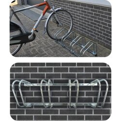 AS Fahrradständer Fahrradhalterung Wand + Boden Aufstellständer für 2/3/4 Fahrräder Fahrradständer 4 Fahrräder AS