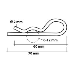 25 x Federsplinte, Sicherungsklammer, Metallsplint 2mm – Silber, aus Stahl, wiederverwendbar, für Anhänger & Wohnmobile