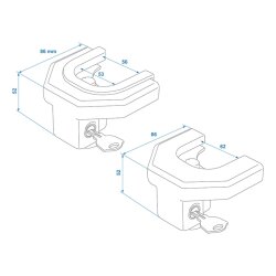 Anhängerschloss Diebstahlsicherung für Anhängerkupplungen - Einfache Installation und Entfernung - Anhänger Schloss 530Gr