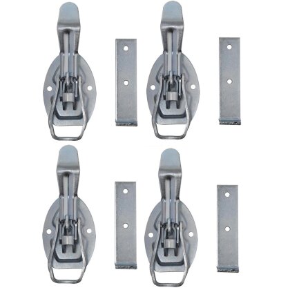 4x Spannverschluss mit Gegenstück Anhänger 220x40 mm und Kisten Verzinkter Kistenverschluss 766 Gr Bordwandverschluss