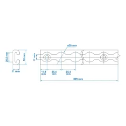 2x Zurrschienen für Ladungssicherung 60cm Verzurrschiene Anhänger und LKW 4x Fitting Zurrösen mit Ring Airlineschienen