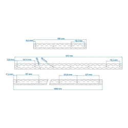 2x Zurrschienen für Ladungssicherung 60cm Verzurrschiene Anhänger und LKW 4x Fitting Zurrösen mit Ring Airlineschienen