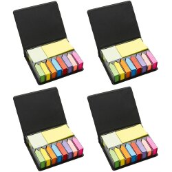 4x Notizzettel Set 1200 Stk Bunt im Etui Haftnotizen je 3 Formaten Klebezettel und Notizblock Papier 32x100 Haftstreifen