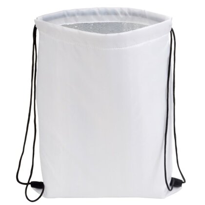 Kühltasche ca. 32 x 42 cm Einkaufstasche mit Tragekordeln Kühlrucksack weiß
