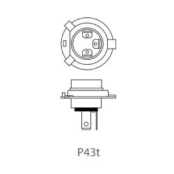 Autolampe 12V 60/55W P43t H4 im Karton