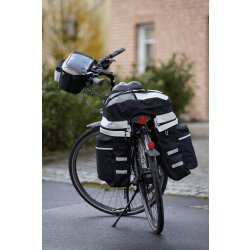 2x Gepäckträger Tasche mit 28 L Volumen Fahrradtasche 3tlg und Gepäckträgertasche und Packtaschen Fahrrad Gepäcktasche