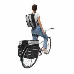 2x Gepäckträger Tasche mit 28 L Volumen Fahrradtasche 3tlg und Gepäckträgertasche und Packtaschen Fahrrad Gepäcktasche