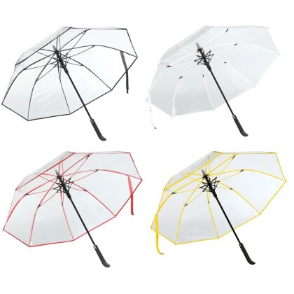 Regenschirm halbautomatik Ø103 cm Stockschirm 420 Gr Schirm Transparent  Farbwahl, 14,11 €