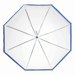 Glockenschirm Ø83 cm Stockschirm 322 Gr Schirm Regenschirm Transparent Blau