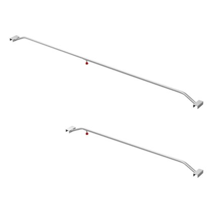 2x Flachplanenbügel Anhänger Planenbügel 132-204 cm 2,5mm Stärke Entwässerung durch Planenspanner – Anhängerzubehör