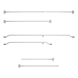 2x Flachplanenbügel Anhänger Planenbügel 132-204 cm 2,5mm Stärke Entwässerung durch Planenspanner – Anhängerzubehör