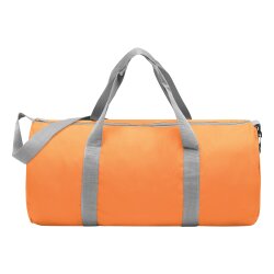 Umhängetasche 37 Liter Orange – Faltbare Reisetasche Ø28 x 55 cm Sporttasche & Weekender in Groß – Ideal als Gymtasche