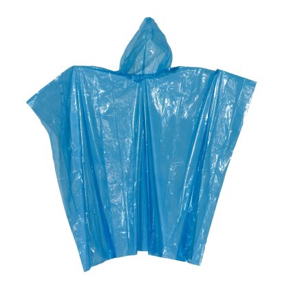 Regenjacke Regenponcho Regencape Regenschutz mit Kapuze blau unisex