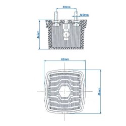 2 x Positionsleuchten für Anhänger 12V, Weiß, inkl. Schraubensatz, Positions- und Begrenzungsleuchten, ca. 66 x 62 x 44 mm