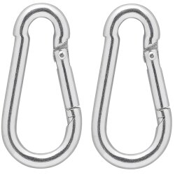 2 Stk. Karabinerhaken Karabiner Haken aus Metall Camping...