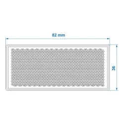 4x Reflektor rechteckig selbstklebend 82x36mm Seitenreflektoren Anhänger Wohnmobile mit E4 Prüfzeichen als Rückstrahler