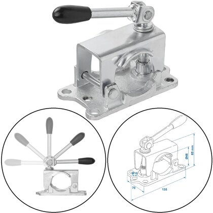 AS 1 x Klemmschelle Guss 48 mm Klemmhalter Stützrad Klapphebel Anhänger Stütze Halter AS