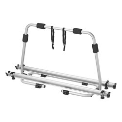 Deichsel Fahrradträger Silber bis 40kg – Fahrradheckträger Wohnwagen 5,1kg Wohnwagendeichsel 2 Fahrräder 126x70x32cm