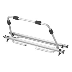 Deichsel Fahrradträger Silber bis 40kg – Fahrradheckträger Wohnwagen 5,1kg Wohnwagendeichsel 2 Fahrräder 126x70x32cm