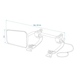 2x Universelle Wohnwagenspiegel mit elastischen Spanngummis – Inkl. Aufbewahrungstasche Caravanspiegel mit Flachglas