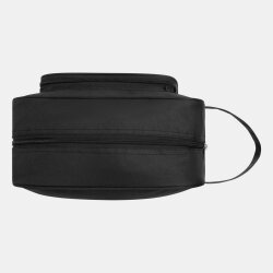 Kosmetiktasche Damen – Kulturtasche Schwarz 30x17,5x13,5cm mit Handschlaufe – Ideal als Kulturbeutel oder Schminktasche