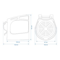 Getränkehalter flexiblem Befestigungswinkel 12,8x8,7x12,1cm – Universeller Flaschenhalter bis zu 1,5L – Becherhalter