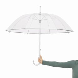 Stockschirm Transparent Damen Herren Groß Regenschirm Durchsichtig Ø101 Hochzeit