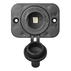 Einbaustecker für Zigarettenanzünder 12V/24V Auto: Adapter, Einbausteckdose 40 Gramm und Stecker für Stromversorgung KFZ