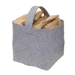 2x Filztasche für Kaminholz  36x40x40cm Filzkorb...