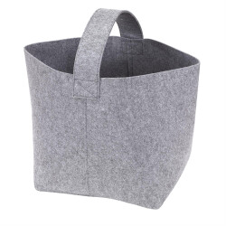 2x Filztasche für Kaminholz  36x40x40cm Filzkorb Grau – Ideale Kaminholztasche 260 Gramm H45cm  Material Filz