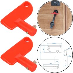 2 x Schlüssel Batterietrennschalter mit...