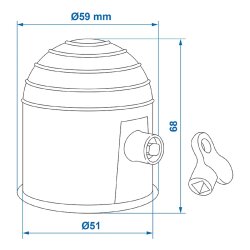 Schutzkappe Anhängerkupplung – Abschließbar, mit Schlüssel, PVC, Schutz vor Witterung und Diebstahl, Anhängerzubehör