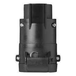 2x Adapter Anhänger 7-polig auf 13-polig – Schwarz 130x104x60 mm Konstante (+) für Anhängerstecker ca. 150 g Steckdose