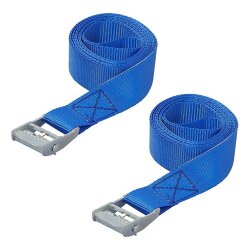 2x Spanngurte 2,5M mit Ratsche – Zurrgurte aus Polyester – EN12195-2 – Max. Zurrkraft 200kg – Ideal zur Ladungssicherung