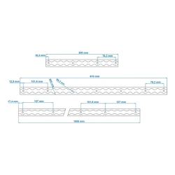 4 x Verzurrschiene 60cm Anhänger und LKW Airlineschienen Zurrschienen für Ladungssicherung 8x Fitting Zurrösen mit Ring