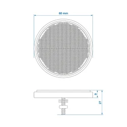 4x Reflektoren Ø60mm Orange – Reflektor E-geprüft Rückstrahler für den Anhänger als Katzenaugen Inklusive Grundplatte