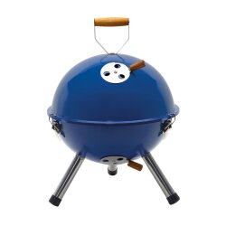 AS Kleiner Kugelgrill Blau mit Grillrost Ø29cm...