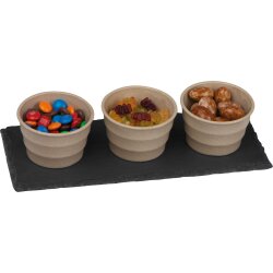 AS Schieferplatte Tapas 3 x Schalen Set 25 x 10 xc 5,7 cm...